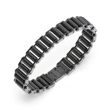 Guess Men's Jewellery Stainless Steel Gunmetal Colour 13mm Bicycle Chain Maxi Bracelet