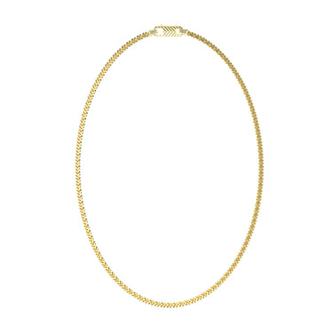 Guess Men's Jewellery Gold Plated Stainless Steel 8mm Textured Hook Chain