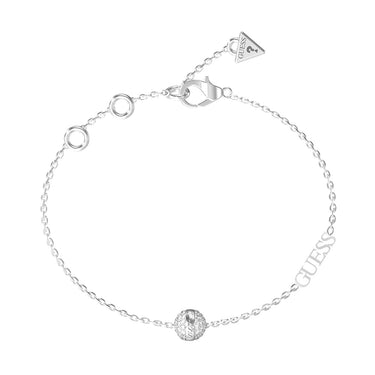 Guess Stainless Steel 7mm Crystal Bead Bracelet