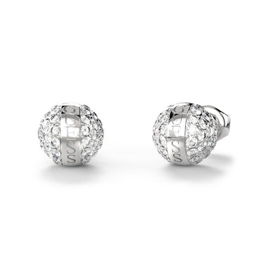 Guess Stainless Steel 7mm Crystal Bead Stud Earrings