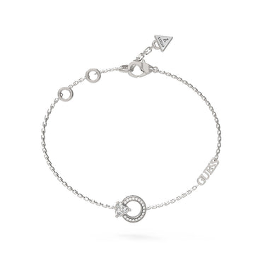 Guess Stainless Steel Heart Crystal Circle Bracelet