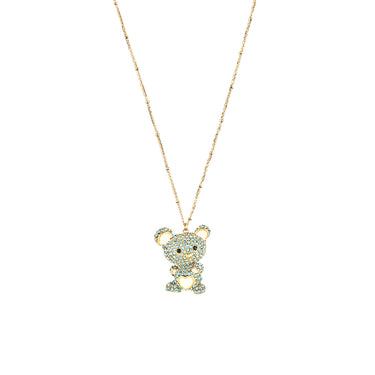 Guess Gold-Plated Stainless-Steel Teddy Bear Pendant On 30" Chain