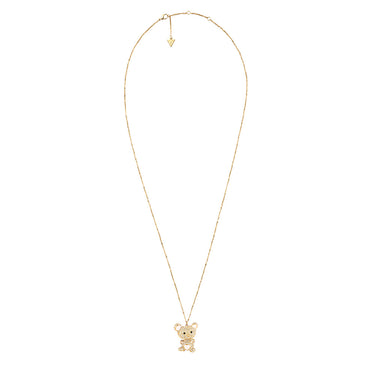 Guess Gold-Plated Stainless-Steel Teddy Bear Pendant On 30" Chain
