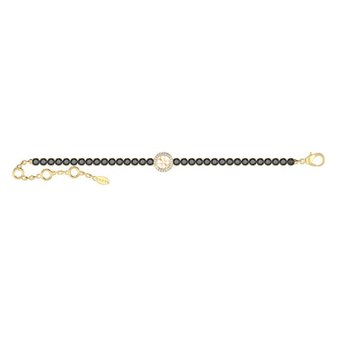 Guess Gold Plated Stainless Steel 3mm 4G Logo Cubic Zirconia Tennis Bracelet