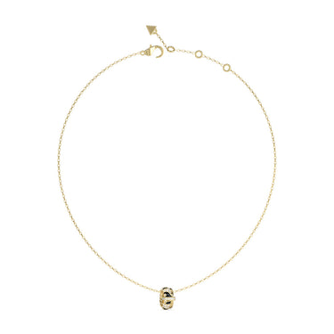 Guess Gold-Plated Stainless-Steel Jungle Circle Enamel Pendant On 16-18" Chain