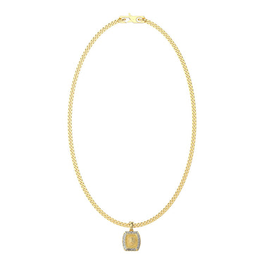 Guess Men's Jewellery Gold Plated Stainless Steel 15.5mm Lion Charm Pendant On 21" Chain