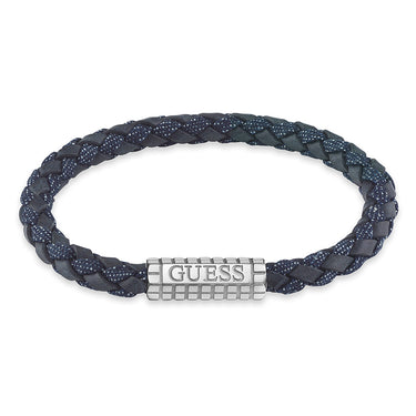 Guess Men's Jewellery Stainless Steel Guess Logo Leather Bracelet