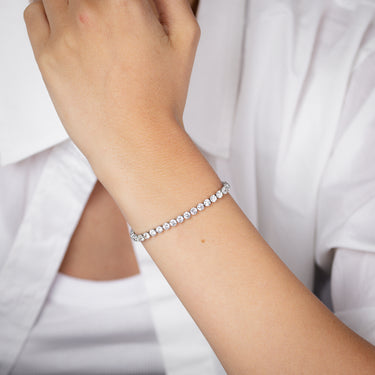 Stainless Steel 4mm Cubic Zirconia Tennis Bracelet