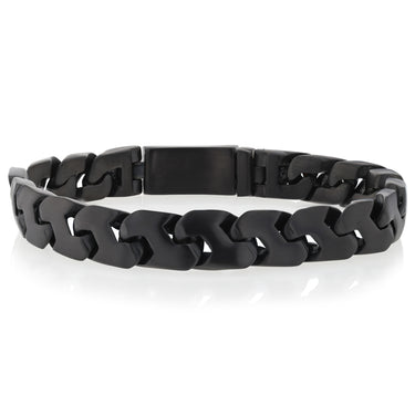 Stainless Steel Matt Black 21.5cm Bracelet