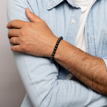 Black Stone Beaded Bracelet
