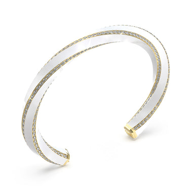 Guess Enamel Twisted Bangle