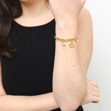 Guess G Pave Multi Charm Bracelet