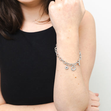 Guess G Pave Multi Charm Bracelet