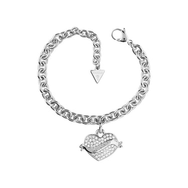 Guess Crystal Heart Charm Bracelet