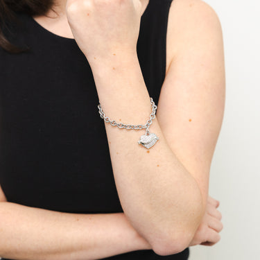 Guess Crystal Heart Charm Bracelet