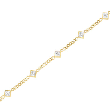 Rosefield Gold Playful Crystals Princess Bracelet