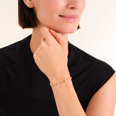 Rosefield Gold Playful Crystals Princess Bracelet