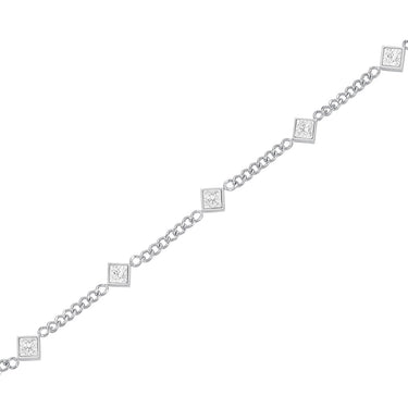 Rosefield Silver Playful Crystals Princess Bracelet