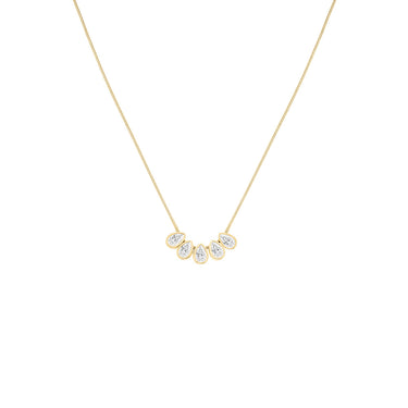 Rosefield Gold Playful Crystals Multi Drops Necklace