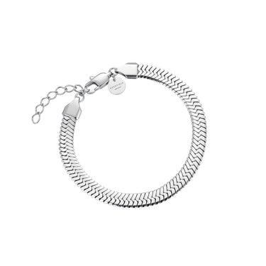 Rosefield Large Silver Snake Bracelet
