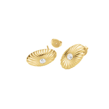 Rosefield Bold Solitary Texture Gold Studs