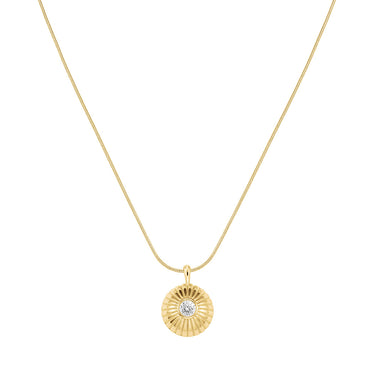 Rosefield Bold Solitary Coin Gold Necklace