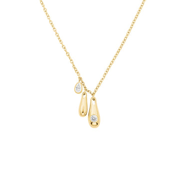 Rosefield Bold Solitary Charms Gold Necklace
