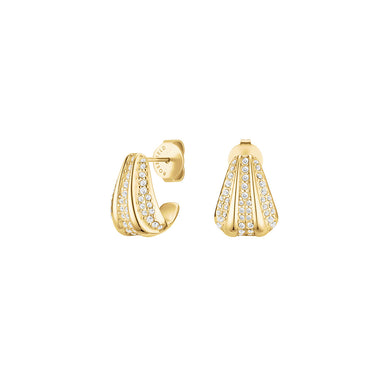 Rosefield Pave Striped Gold Studs