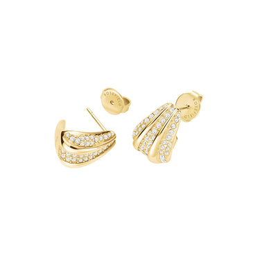 Rosefield Pave Striped Gold Studs
