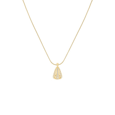 Rosefield Pave Striped Gold Necklace