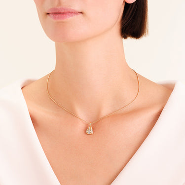 Rosefield Pave Striped Gold Necklace