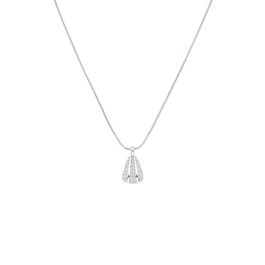 Rosefield Pave Striped Silver Necklace