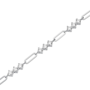 Rosefield Graduated Crystal Silver Necklace