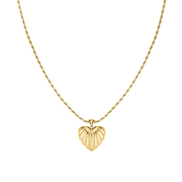 Rosefield Ridged Heart Pendant Necklace