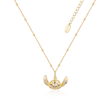 Disney Stitch Grin Yellow Gold Plated Stainless Steel Necklace