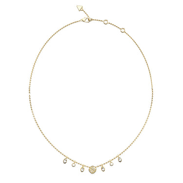 Guess Gold Plated Stainless Steel Crystals & 4G Necklace