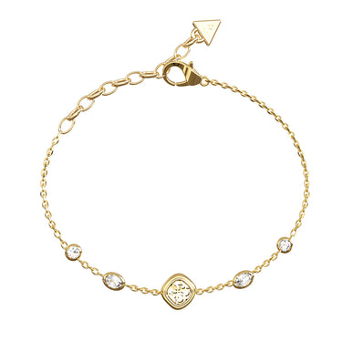 Guess Gold Plated Stainless Steel Crystals & 4G Bracelet