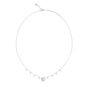 Guess Stainless Steel Aurora Pave Fringes Necklace