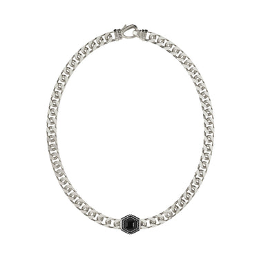 Guess Stainless Steel Crystals Exagon 21-inch Necklace