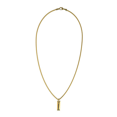 Guess Gold Plated Stainless Steel Matte Crystals Tag 26-inch Necklace