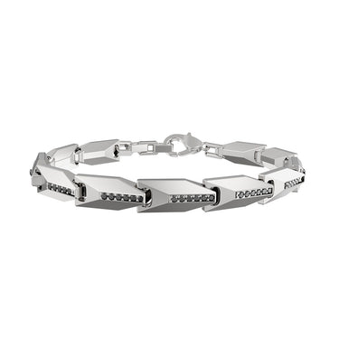 Guess Stainless Steel Matte Crystals 14mm Bracelet