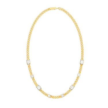 Guess Yellow Gold Plated Stainless Steel Barrio 21-inch Supremo Chain Necklace