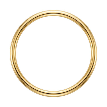 Stainless Steel Yellow Gold Plated 65mm Golf Bangle