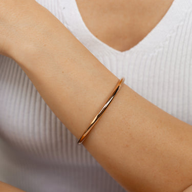 Stainless Steel Rose Gold Plated 65mm Golf Bangle