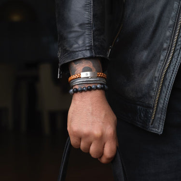 Rebel and Rose Braided Square 925 Cognac Bracelet
