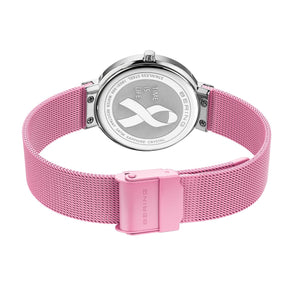 Bering Aurora Borealis Gift Set 31mm Pink Milanese Strap with Matching Bracelet Watch