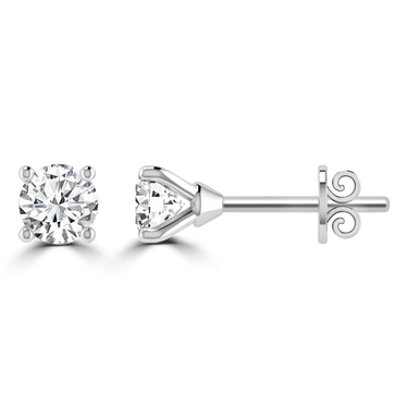 0.50ct GH I1 Diamond 4 Claw Studs in 9K White Gold