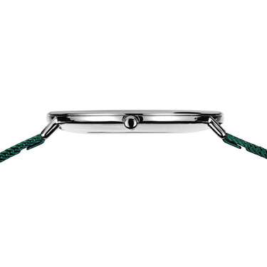 Bering Ultra Slim 39mm Green Milanese Strap Watch