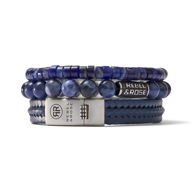 Rebel and Rose Twisted 925 Navy Bracelet