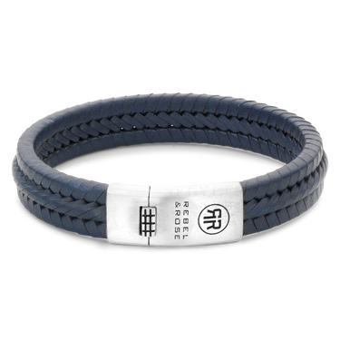 Rebel and Rose Twisted 925 Navy Bracelet